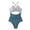 Blue A, variant on WOLLED Womens Strappy Cross One Piece Swimsuit Quick Dry Monokini Bikini Backless Bathing Suit Beach Swimwear for Women