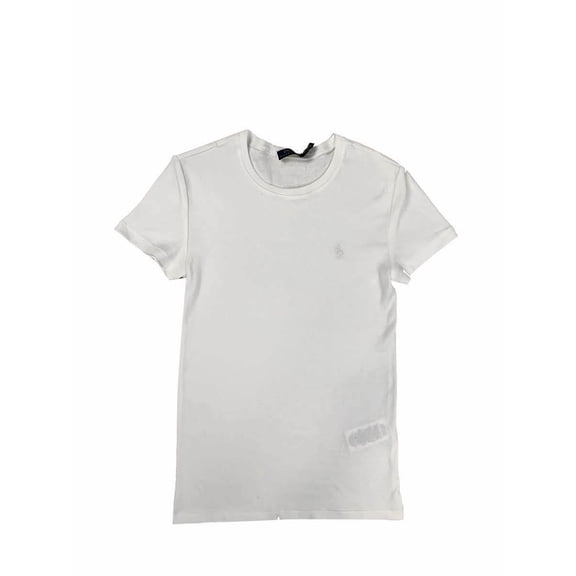 Ralph Lauren Polo Womens Ribbed Pony Logo Cotton White Shirt New (XL)