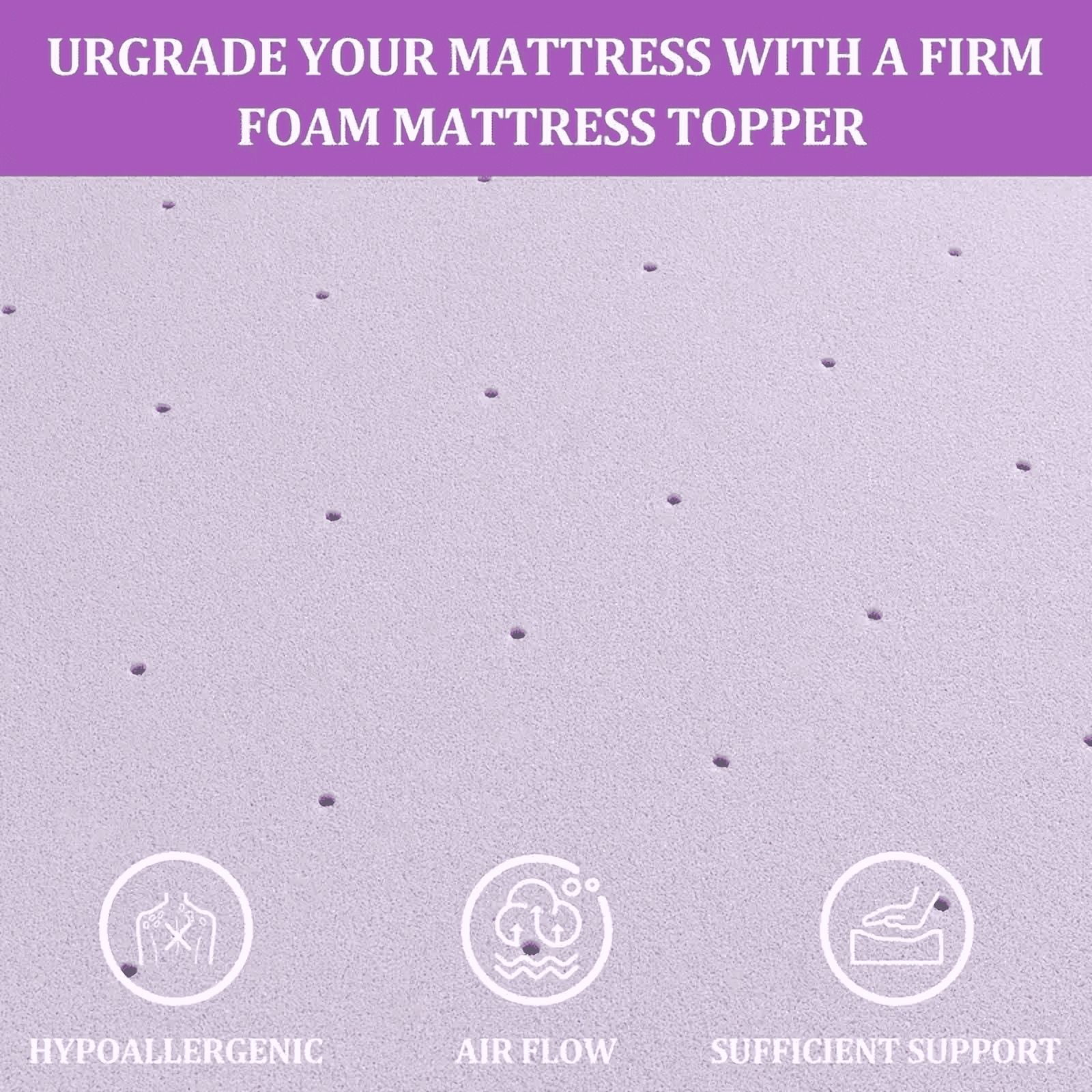 MAYEERTY 2 Inch Twin Mattress Topper - Premium Firm Memory Foam, Ventilated, Cooling Gel-Infused, High-Density for Comfort