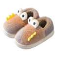 thumbnail image 4 of Generic Christmas Slippers Children Kids Dinosaur Slippers Girls Boys Slippers Memory Foam Comfy House Slippers Bedroom Home Slippers Winter Warm Indoor Clearance Shoes(5-5.5 Years,Khaki), 4 of 4