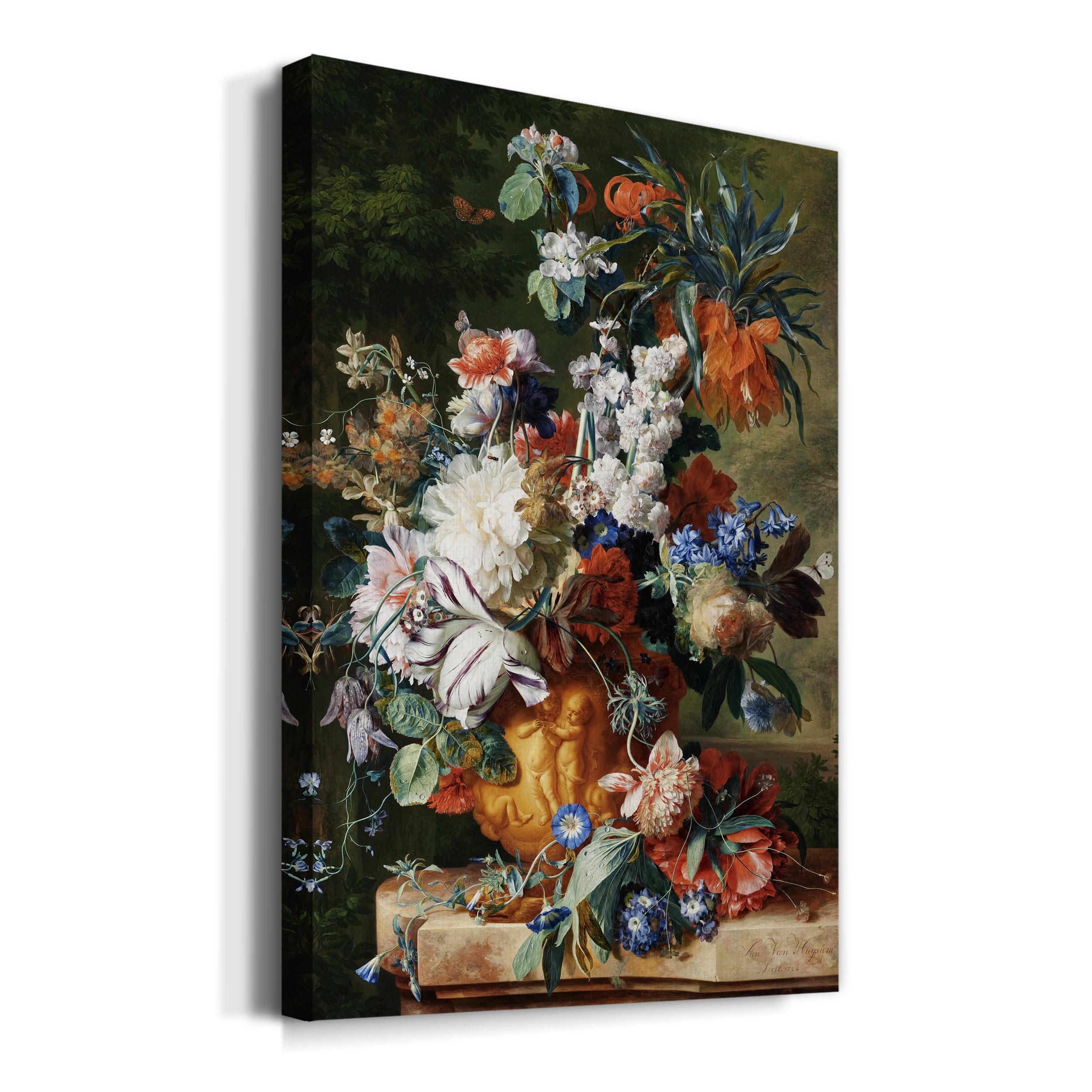 Bouquet of Flowers in an Urn Premium Gallery Wrapped Canvas - Ready to Hang - 8 x 12