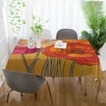 thumbnail image 3 of Yayeee Tablecloths 60" x 60" Rectangle Wrinkle Resistant Party Table Cover, Orange Abstract Floral, 3 of 8