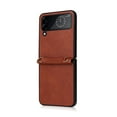 thumbnail image 1 of SaniMore for Samsung Galaxy Z Flip 5 (6.7" 2023) Phone Case, Retro PU Leather + Crossbody Lanyard, Shockproof Anti-fall Slim, Durable Wear-resistant Folding Shell for Galaxy Z Flip 5, Bown, 1 of 7