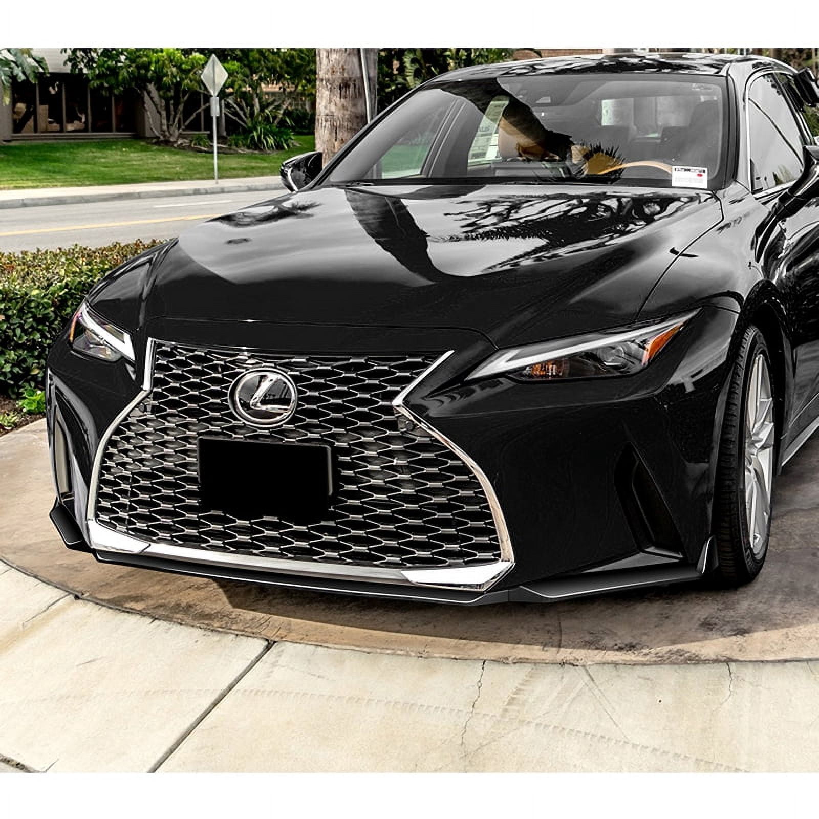 Stay Tuned Performance Front Bumper Lip 3pcs For 2021-2025 Lexus IS300 IS350 Base V-Style Painted Black