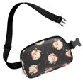 thumbnail image 3 of Black Christmas Santa Pattern Cute Fanny Packs for Women,Travel Waterproof Crossbody Fanny Bags Waist Purse for Women Anti Theft Adjustable Strap for Running Travel Cycling, 3 of 6