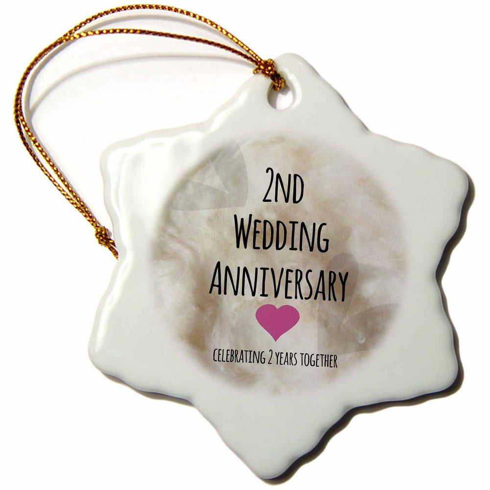 Gifts For Second Wedding Anniversary
 3dRose 2nd Wedding Anniversary t Cotton celebrating 2