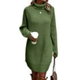 thumbnail image 4 of ZRBYWB Sweaters For Women Women Fashion Dresses Knitted Midi Mini Sweater Dresses Turtle Neck Dresses Womens Sweaters Fall 2023, 4 of 9