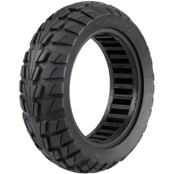10x2.7-6.5 Solid Tire 10 Inch Electric Scooter Explosion-Proof Tubeless Tire Front/Rear Off-Road Tire Hollow Inner Non-Pneumatic Tire,Black