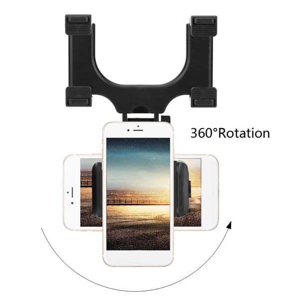 Soporte universal para teléfono con soporte para espejo retrovisor de coche para iPhone Samsung HTC GPS Smartphone Ecomeon