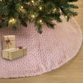 thumbnail image 4 of Holiday time Pink Fur Tree Skirt,48 inch,pink colour, 4 of 4