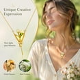 thumbnail image 3 of Flower Vase Necklace, DIY Wearable Flower Holding Necklace, Flowers Bouquet Necklace Pendant to Insert Dried or Real Blooms, Mothers Day Jewelry Gifts Graduation Gifts for Daughter, 3 of 8