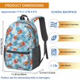 thumbnail image 2 of Football and Triangle Lightblue Pattern 17" Waterproof Oxford School Backpacks for Teens, S-Shape Padded Straps, for School, Travel, Hiking, Camping, 2 of 4