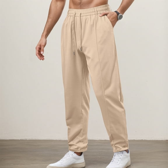 Sweatpants for Men Elastic Straight Leg Joggers Running Pants Mens Leisure Pants