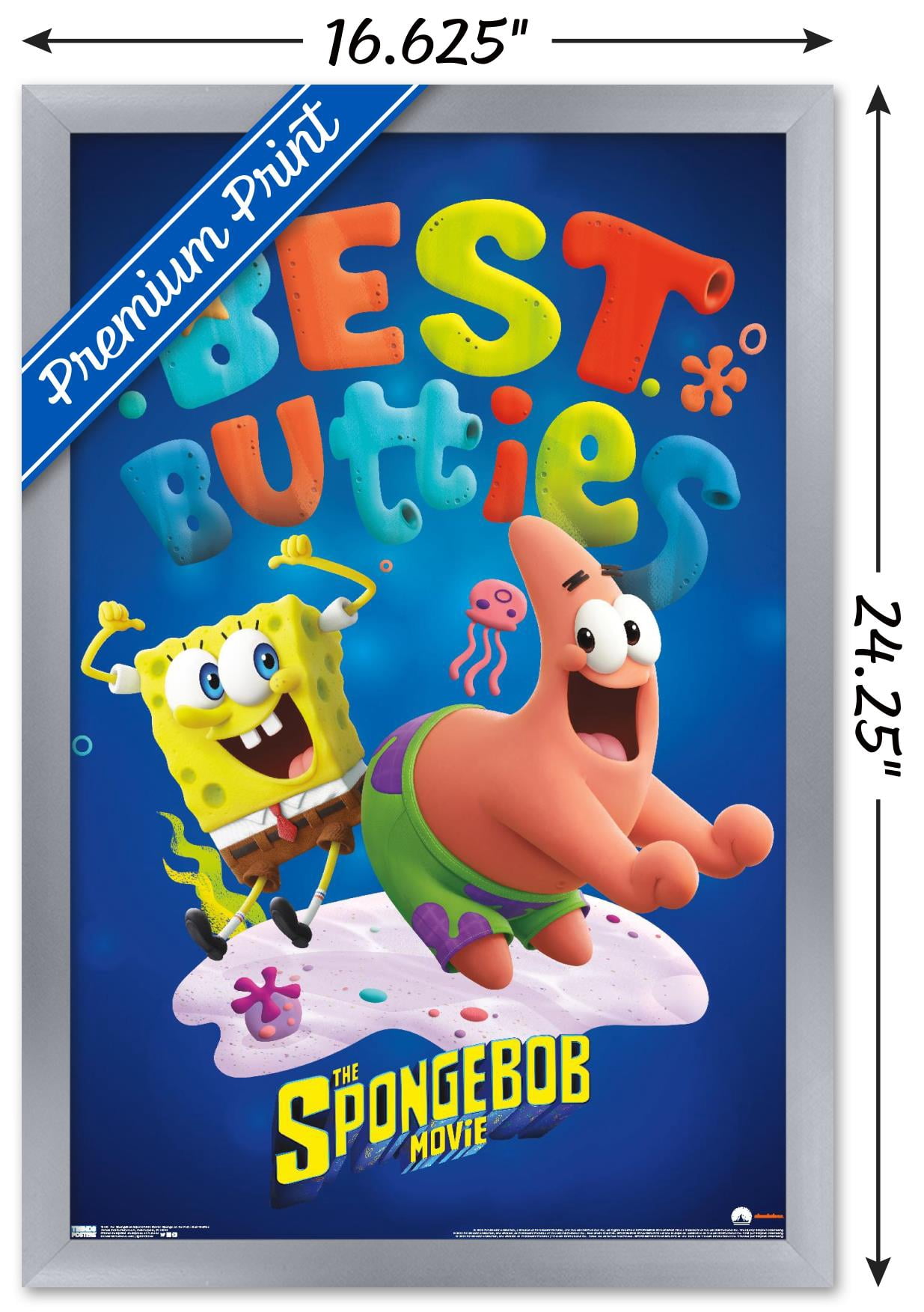 The SpongeBob MoVie: Sponge On The Run - Best Butties Wall Poster, 14.725" x 22.375", Framed