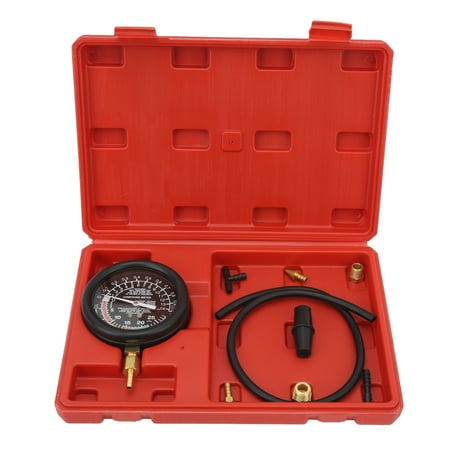 

Car Vacuum Fuel Pump Tester Gauge with 14mm 18mm Manifold Fittings Pressure Diagnostics Leakage Tester