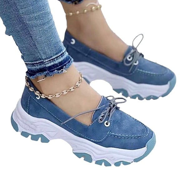 Women Lightweight Slip On Platform Sneakers Walking Shoes Breathable Casual