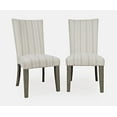 thumbnail image 5 of Jofran Telluride Contemporary Rustic Pine Parsons Striped Upholstery Dining Chair (Set of 2), 5 of 8