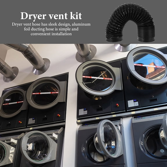 Supvox Thickened Aluminum Dryer Vent Hose Flexible Black Ducting for Clothes Dryer Exhaust