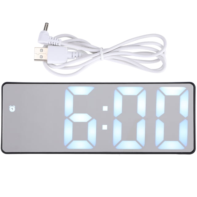 Innovador reloj despertador digital con pantalla LED electrónica de escritorio y espejo para el hogar y el dormitorio.