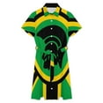 thumbnail image 4 of A Trojan Uk Flag In The Colors Of Jamaica Womens Shirt Dresses Women'S Short Sleeve Dress Turn-Down Collar Dress A Line Casuall Dress Oversize(XS-6XL), 4 of 7