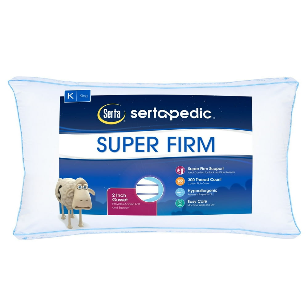 Serta Sertapedic Super Firm Pillow, by Serta, King