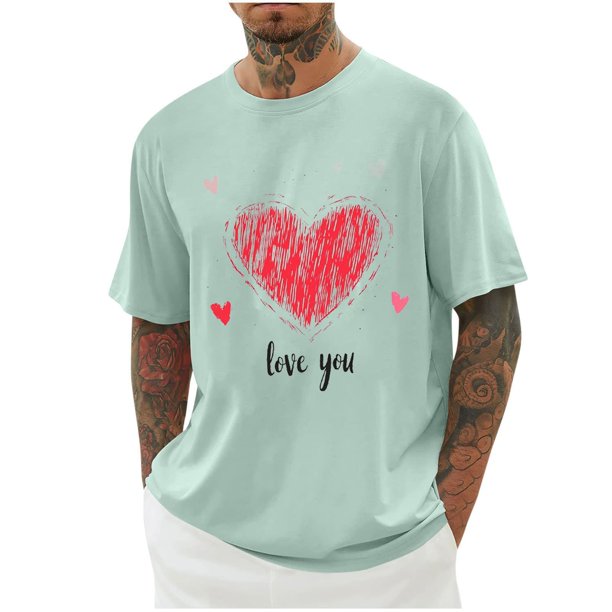 Camisas de Manga Larga para Hombres Imprimir Casual Cuello Redondo Blusa de Manga Corta, Camisas de Lino para Hombres