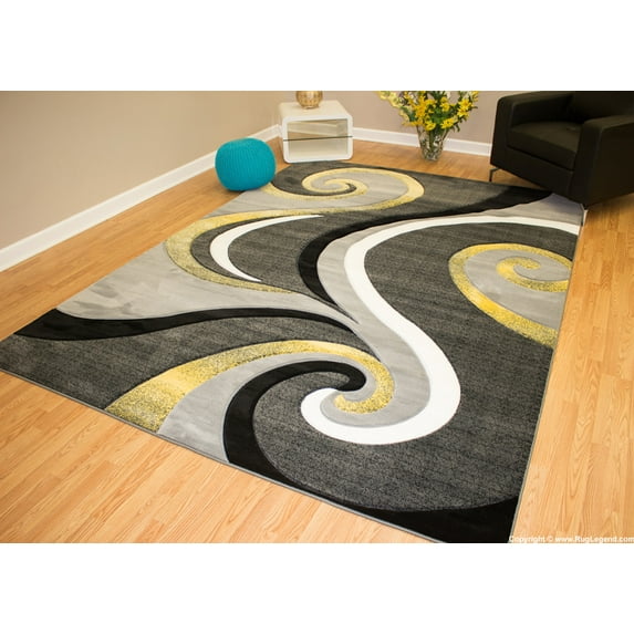 Rug Legend PREMIUM 3D Hand Carved Modern Abstract Rug Contemporary 327