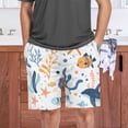 thumbnail image 6 of Men's Pajama Shorts Bottoms with Pockets Soft Lightweight Lounge Sleep Wear Fish Whale Seaweed Starfish, 6 of 6