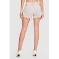 thumbnail image 4 of Women's VIP Mineral Wash Denim Frayed Hem Cargo Shorts, 4 of 4
