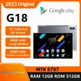 thumbnail image 2 of Tableta Android G18 de 10,1 pulgadas, versión global más nueva de 2023, Android 12, Bluetooth, 12 GB, 512 GB, diez núcleos, 24 + 48 MP, WPS + 5G, WIFI, portátil, 2 of 5