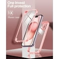 thumbnail image 2 of Casetego Shockproof Bumper Cell Phone Case for Apple iPhone 14 Pro, Pink, 2 of 7