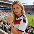thumbnail image 4 of Stackable Soft Modeling Material Beaded Bracelets, Soccer Cup 2026 Merchandise, Soccer Team Gifts, 8Pc Soccer Cup Fan Accessory Set, 7 Inch Stretch Adjustable Wristband for Match, 4 of 6