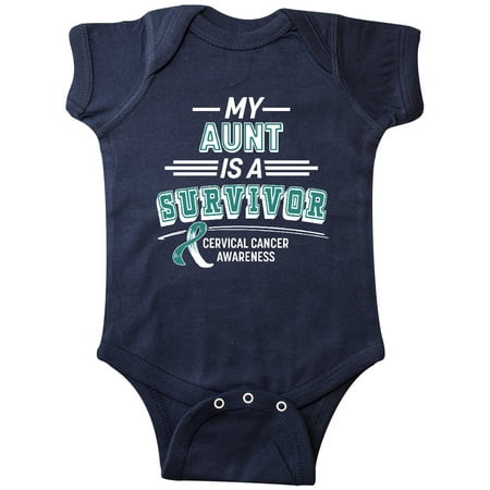 

Inktastic My Aunt is a Survivor Cervical Cancer Awareness Gift Baby Boy or Baby Girl Bodysuit