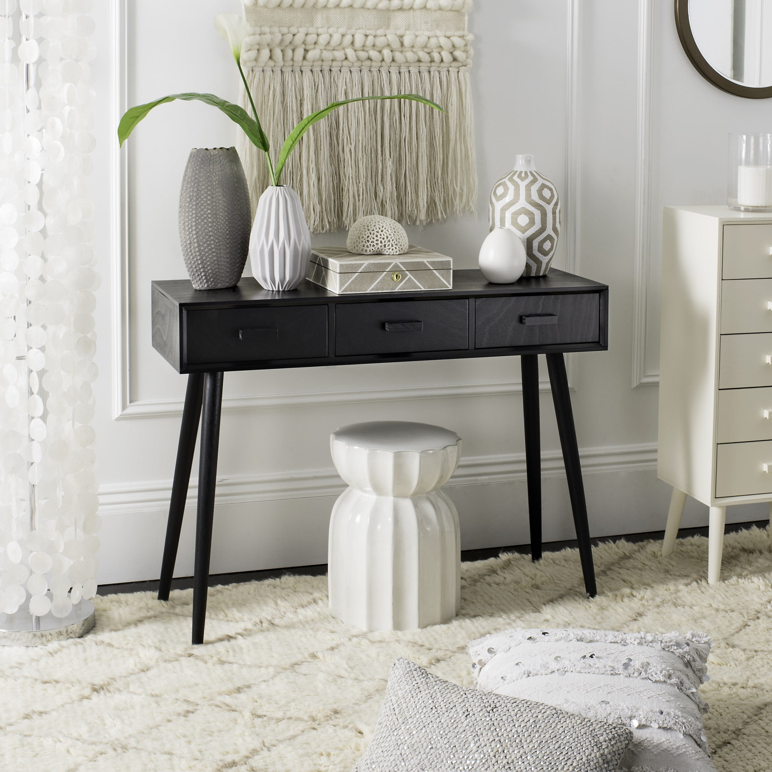 Safavieh Albus 3 Drawer Modern Solid Console Table