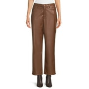Madden NYC Junior's Faux Leather Dad Pants