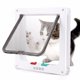 thumbnail image 1 of Puerta abatible para perros y gatos con cerradura de seguridad de 4 vías Puerta abatible para perros, gatos, gatitos, plástico ABS, puerta para mascotas pequeñas, kit de puertas abatibles para perros y gatos - Marrón M 20X19X5.5cm Kuyhfg Bienvenido a Kuyhfg, 1 of 5