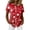 Z014_Red, variant on Women's Usa Short Sleeve T-Shirts 250 Years Anniversary Button Down Patriotic Flag Graphic Independence Day Tops