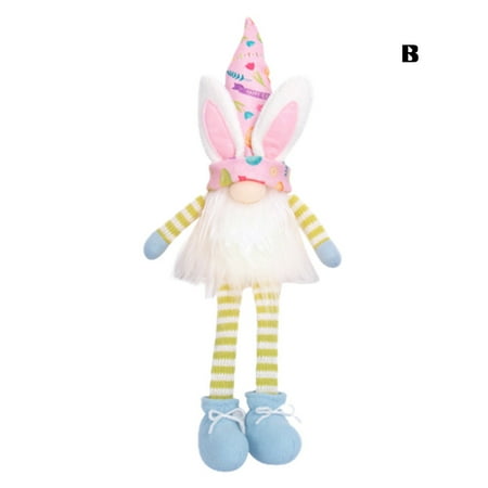 

Easter Decoration Supplies Rabbit Doll Pendant with Lights Gift for Holiday B