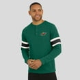 thumbnail image 6 of Men's Darius Rucker Collection by Fanatics Green Minnesota Wild Waffle-Knit Raglan Long Sleeve Henley T-Shirt, 6 of 6