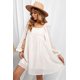 thumbnail image 2 of ABPHQTO Vestido corto estilo babydoll con manga farol y cuello cuadrado clásico para mujer, 2 of 5