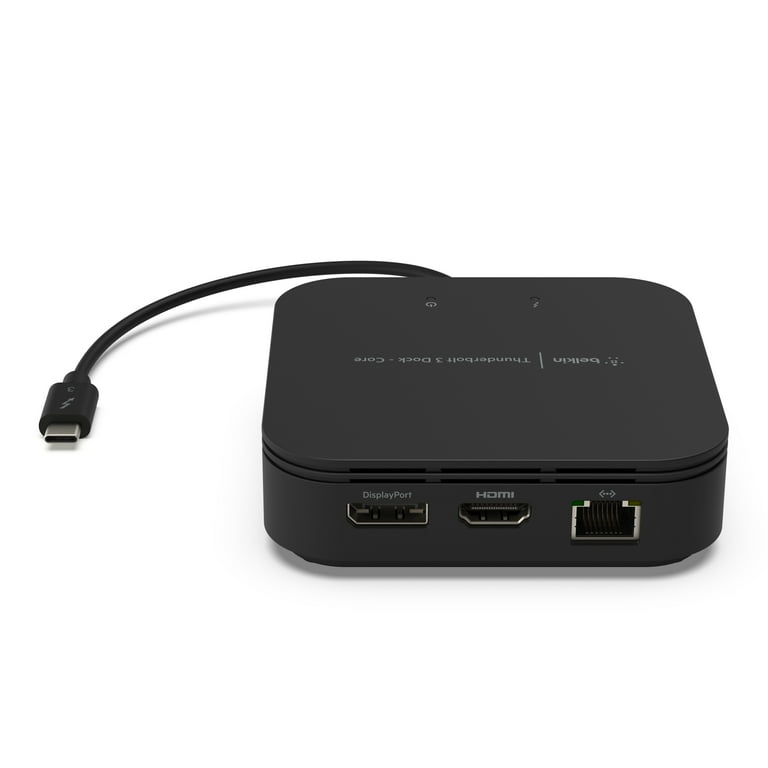 Belkin Thunderbolt 3 Dock Core With Thunderbolt 3 Cable - Usb C Hub - 7-In-1 Docking Station For Macs & Windows, 60W Upstream Charging, With Gigabit Belkin Thunderbolt 3 Dock Core With Thunderbolt 3 Cable - Usb C Hub - 7-In-1 Docking Station For Macs & Windows, 60W Upstream Charging, With Gigabit