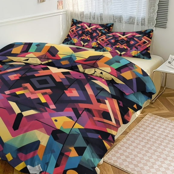 Color Geometry (21) 3D Duvet Cover Set Quilt Cover Theme of for Bedroom Decoration