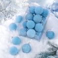 thumbnail image 5 of Christmas Velvet Flocked Textured Bauble Set, Mixed Shape Shatterproof Ornaments, for Xmas Tree Home Decor, 5 of 9