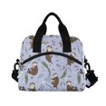 thumbnail image 6 of FORMRS Reusable Lunch Bag for Work School Leakproof Insulated Cooler with Adjustable Shoulder Strap, Purple Otters Pattern, 6 of 6