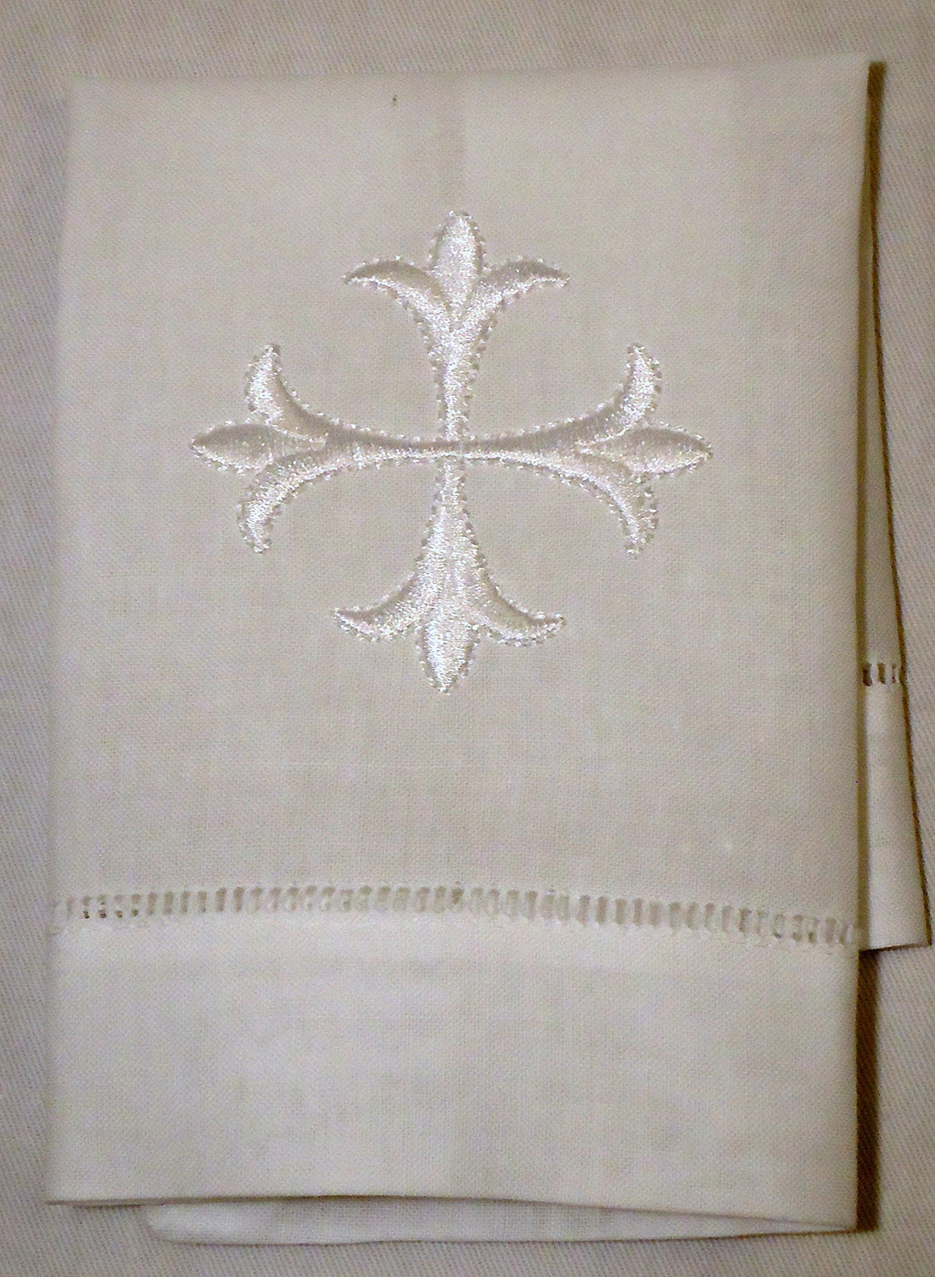 Baby Baptism Terrycloth With Blue Cross – 100% Cotton Keepsake For Christening