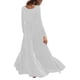 thumbnail image 5 of Vestido Largo De Manga Larga, Vestido Largo Con Cuello Redondo Y Costuras Con Volantes Diseño Asimétrico Para Vacaciones Para Fiestas ANGGREK Otros, 5 of 6