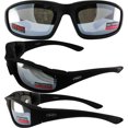 thumbnail image 5 of Global Vision Kickback Padded Motorcycle Sunglasses Black Frame + Mirror Lens, 5 of 5