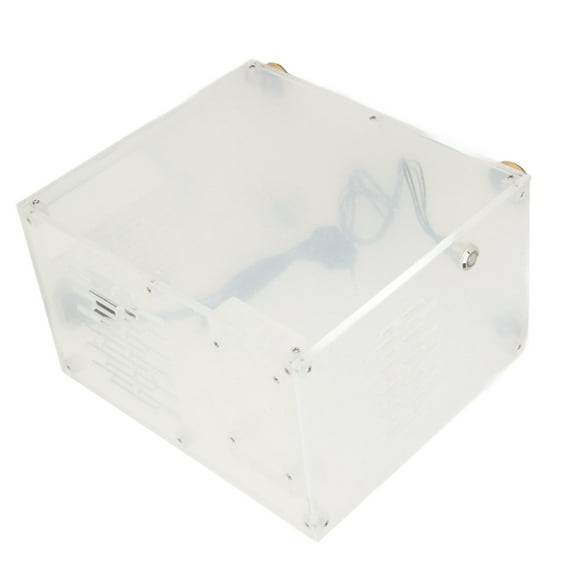 Mini ITX PC Gaming Case, Hollow Cooling 360 Degrees Open 100-240V Clear Acrylic Mini ITX Case for Desktop PC