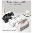 thumbnail image 2 of PVC Leather Marble Pattern Tissue Case Box, Container, Napkin Holder, Paper Bag, Cosmetic Box, Pouch Organizer, A, 2 of 5