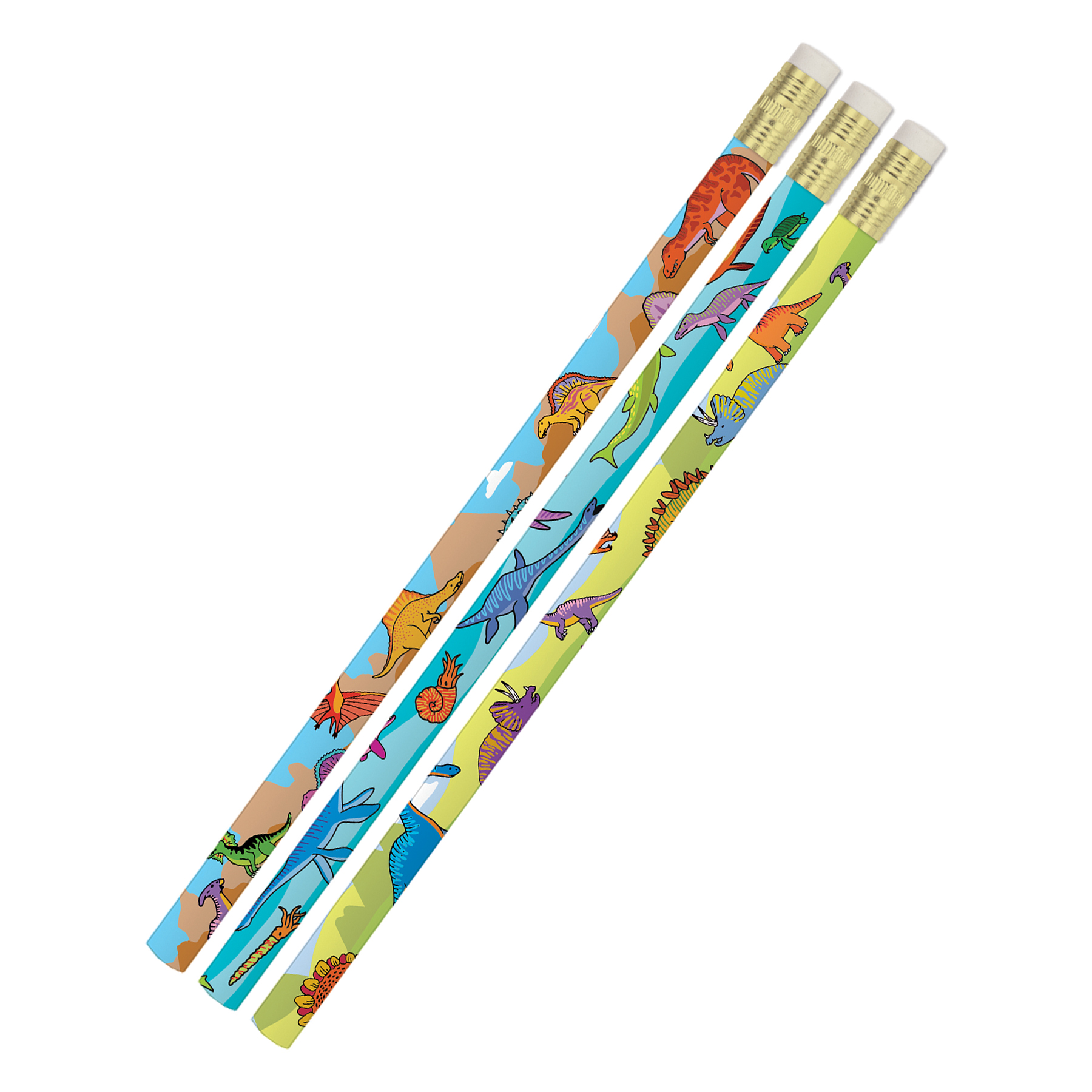 Musgrave Pencil Company Dynamic Dinosaurs Pencils, 12 Per Pack, 12 Packs
